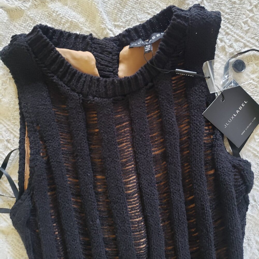 Black Take It Away Crochet Maxi Dress XS - Picture 6 of 7